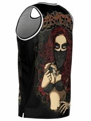 Tattoo Style Chicana Basketball Tank Right