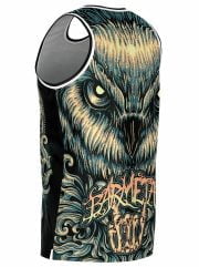 Mandala Owl Tattoo Art Basketball Tank Left