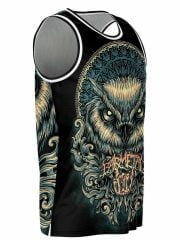 Mandala Owl Tattoo Art Basketball Tank Right
