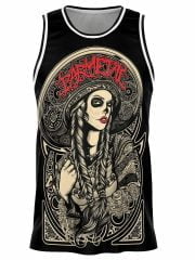 Mexican La Catrina Basketball Tank Front