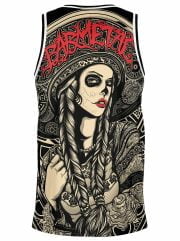 Mexican La Catrina Basketball Tank Back