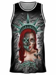 Purge La Catrina Neon Light Basketball Tank Front