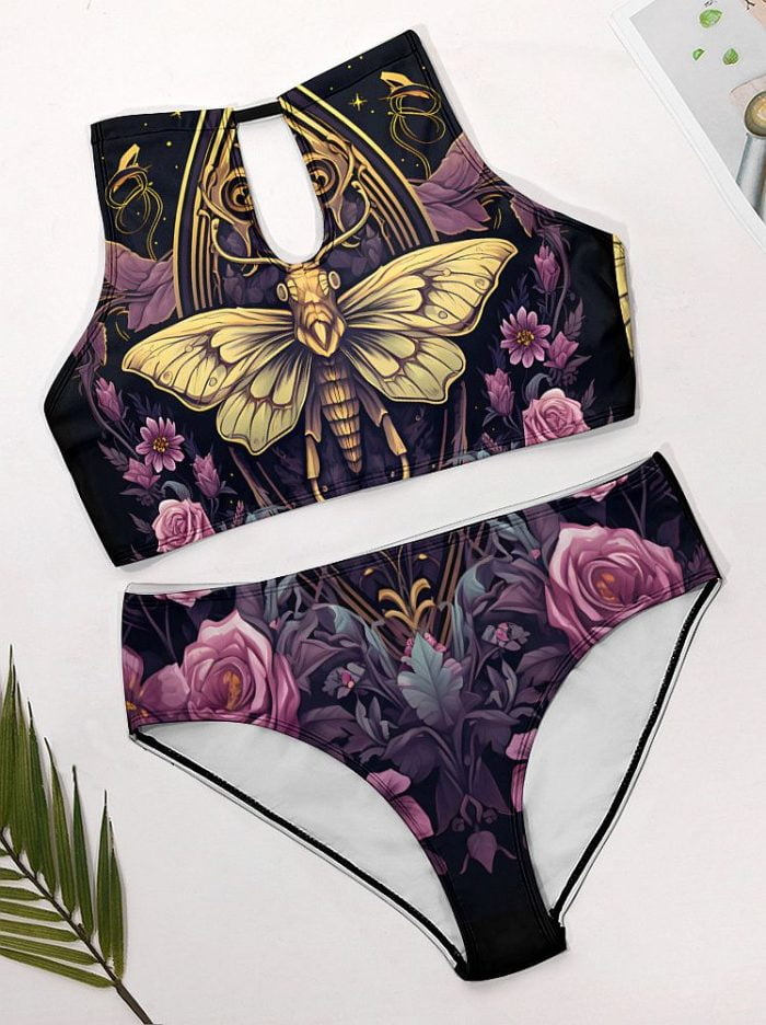 Swimwear Gold Butterfly Triangle Bikini Promo