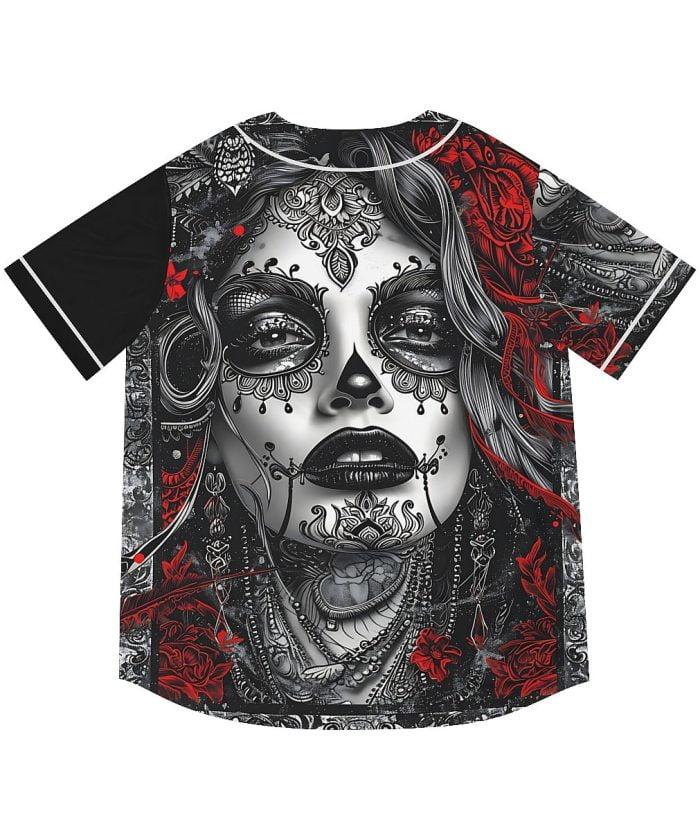 La Catrina Mandala Baseball Jersey Back