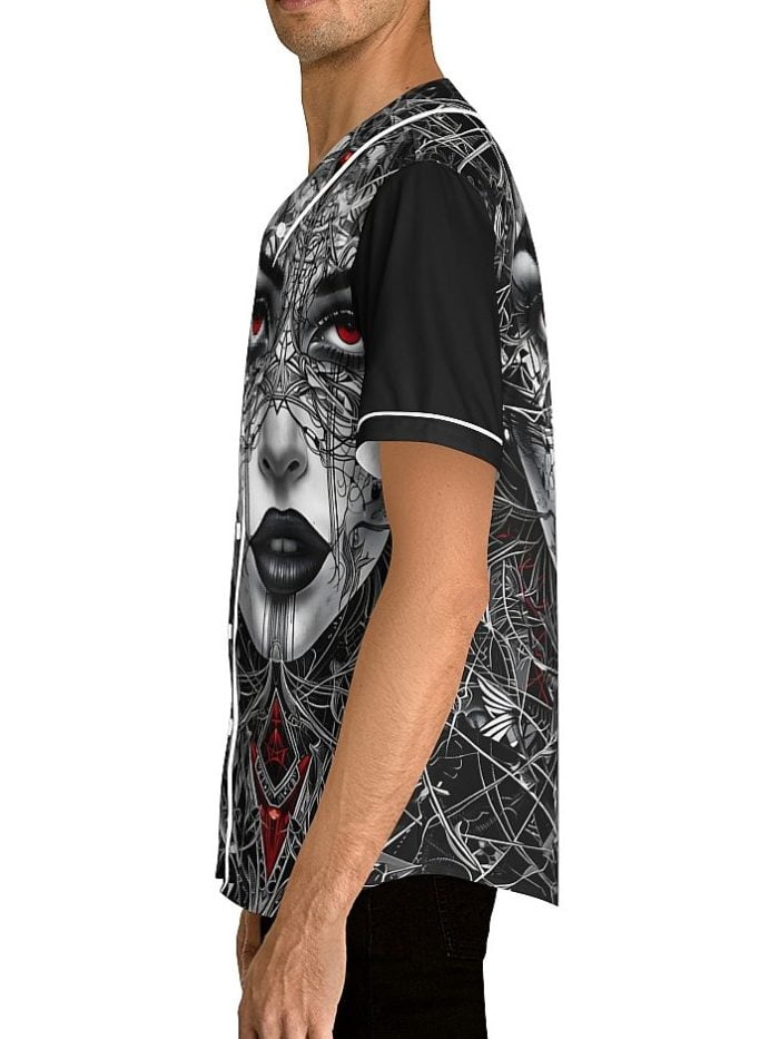 Mechanized La Catrina Baseball Jersey Left Side