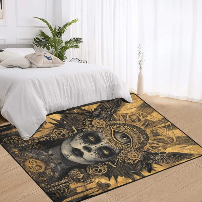 Golden Age La Catrina Tattoo Art Carpet bedroom