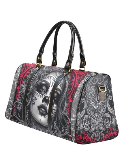 Travel bag Chicana Skull Tattoo Art Left