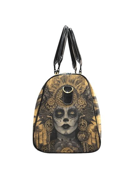 La Catrina Skull Day of the Dead Tattoo Art Travel bag side