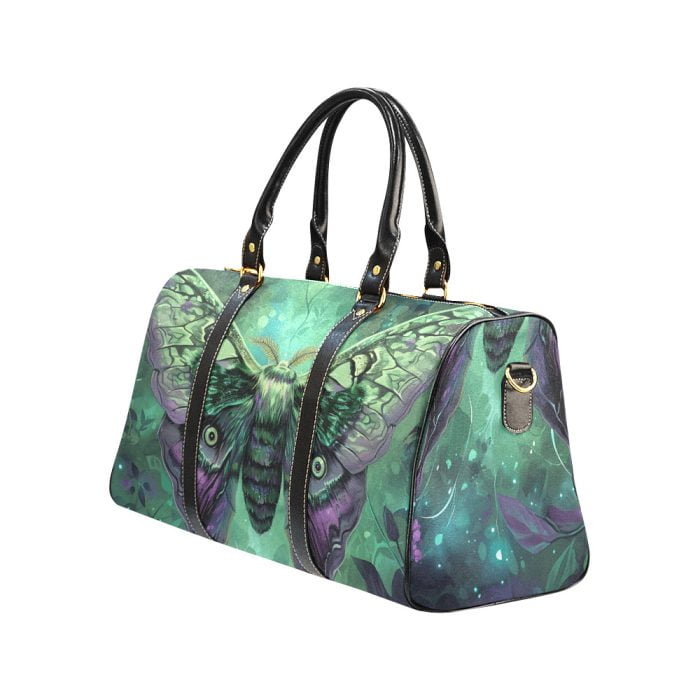 Green Butterfly Tattoo Art Travel bag left