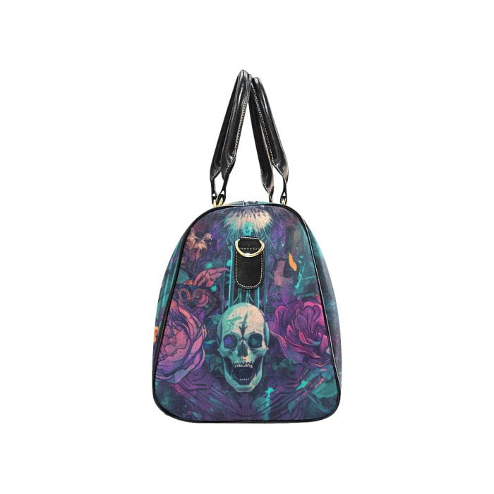 Lion and Skull Tattoo Art Travel bag side