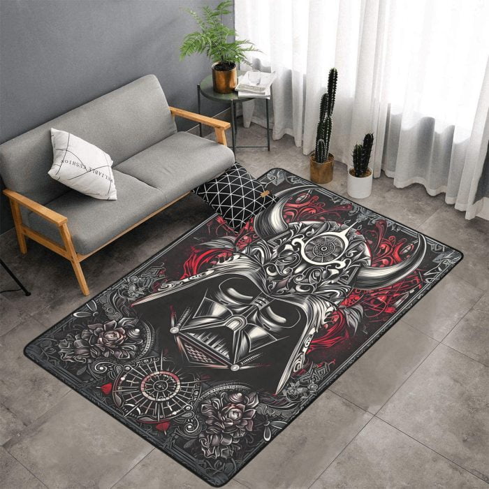 Evil Darth Vader with Horns Tattoo Art Carpet living room